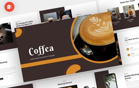 咖啡店产品介绍PPT创意模板 Coffea – Coffee Shop Powerpoint Template
