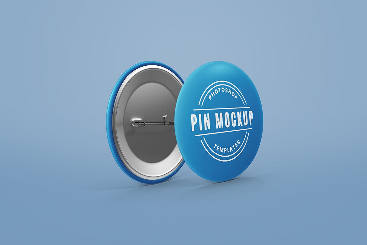 金属别针胸针Logo设计样机 Pin Mockups 样机素材 第3张