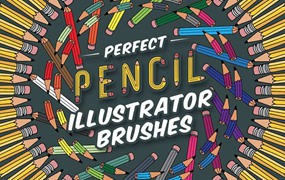 有趣的Illustrator铅笔头笔刷