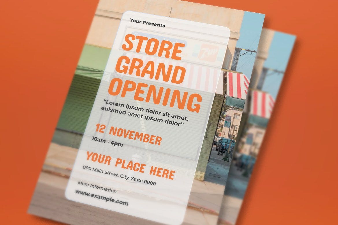 盛大的商店开业宣传单设计模板 Grand Opening Store Flyer Set 设计素材 第2张
