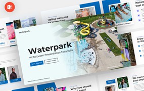 水上乐园推广PowerPoint演示模板 Waterpark – Waterboom Powerpoint Template