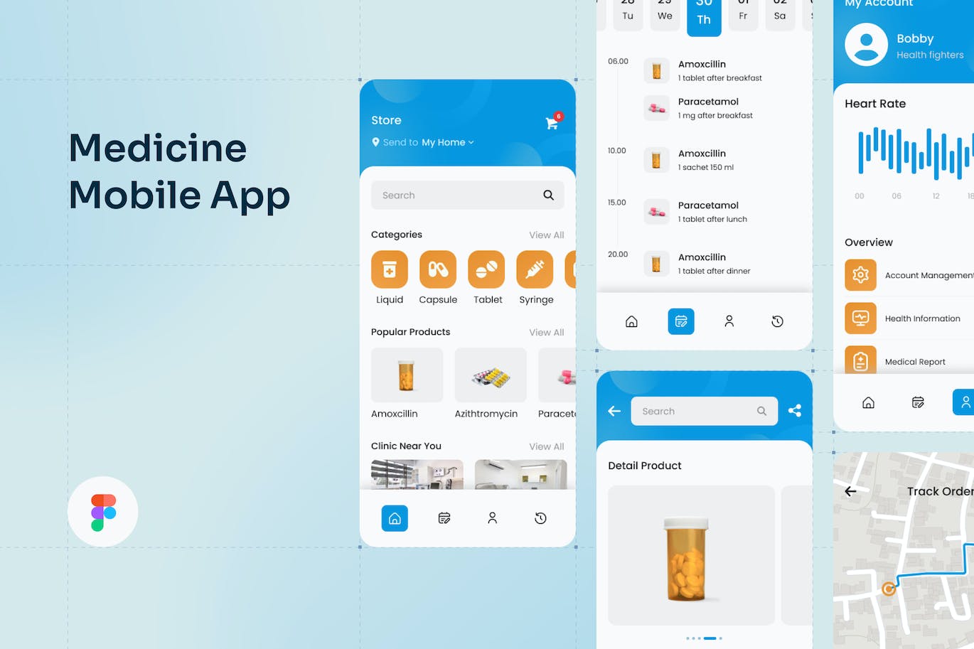 医药医疗移动App应用程序UI套件 Medicine Mobile App UI Kit APP UI 第1张