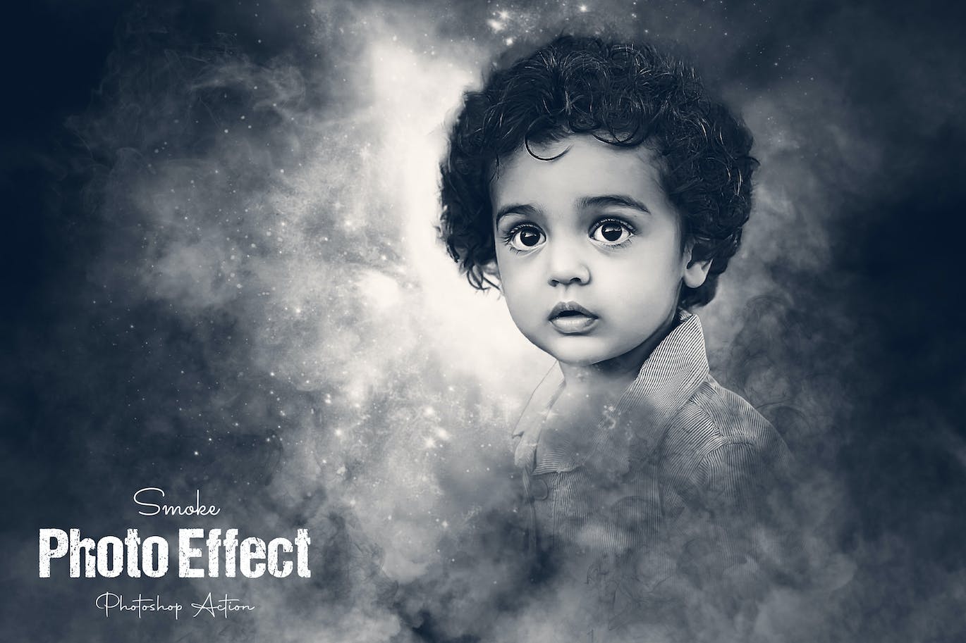烟雾照片效果Photoshop动作 Smoke Photo Effect Photoshop Action 插件预设 第1张
