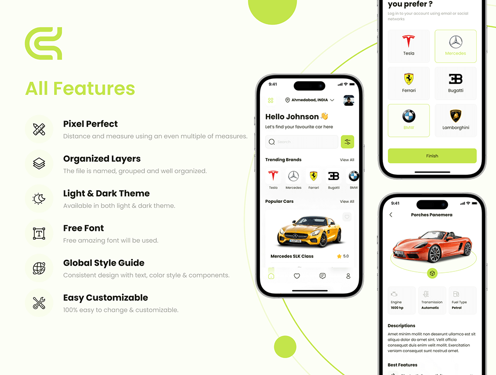 汽车租赁App应用程序iOS UI套件 APP UI 第6张