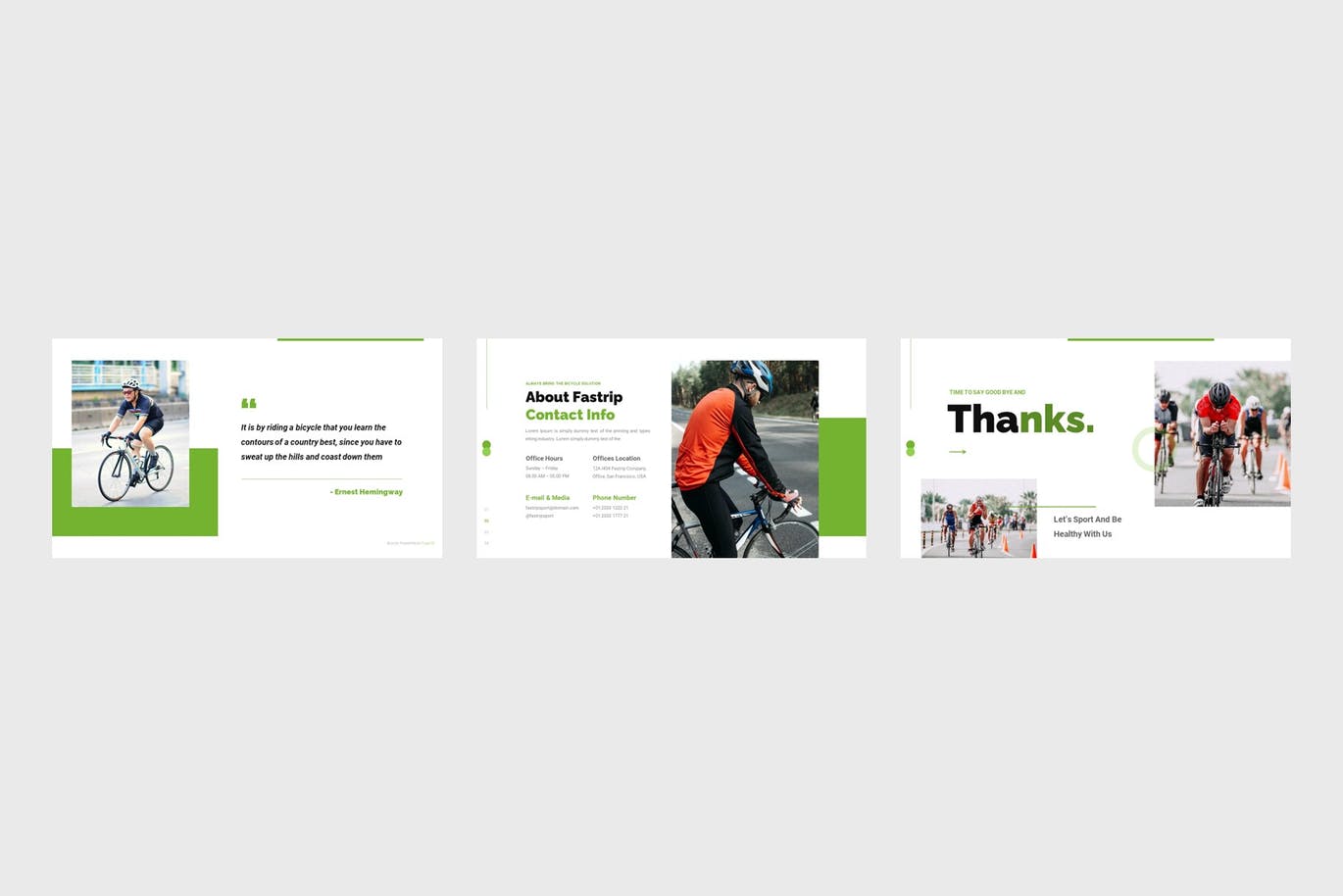 自行车运动Powerpoint模板 Fastrip – Bicycle Sport PowerPoint Template 幻灯图表 第5张