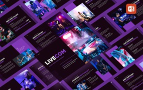 音乐活动演示文稿PPT模板 Livecom – Music Event PowerPoint Template