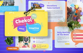 儿童教育创意PPT设计模板 Chekol – Education Creative Powerpoint Template