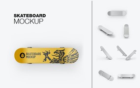 骑行滑板品牌设计样机 Skateboard Mockup