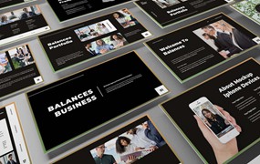 公司产品介绍PPT演示幻灯片模板 Balances Business Presentation PowerPoint Template