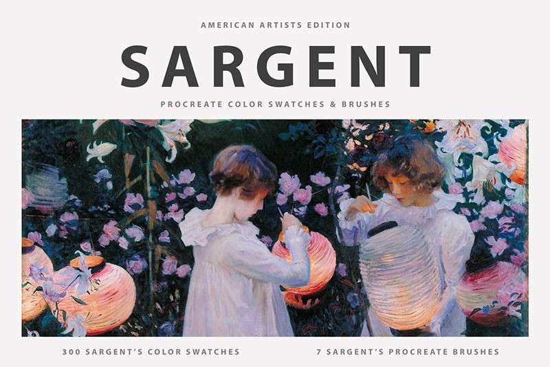 萨金特（Sargent）水彩油画Procreate笔刷 笔刷资源 第1张