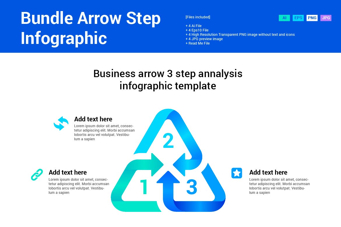 箭头步骤信息图表设计模板 Bundle Arrow Step Infographic 幻灯图表 第4张