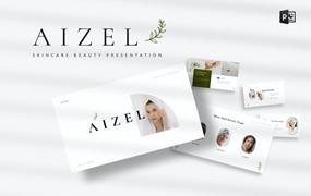 护肤美容Powerpoint幻灯片模板 Aizel – Skincare Beauty Presentation PowerPoint