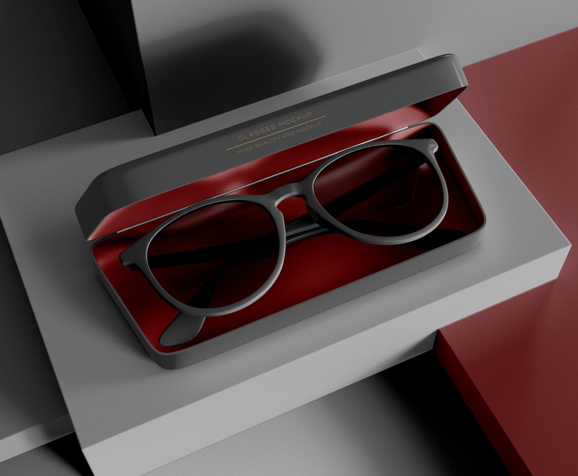太阳镜眼镜品牌包装设计样机 Sunglasses Mockup 样机素材 第3张