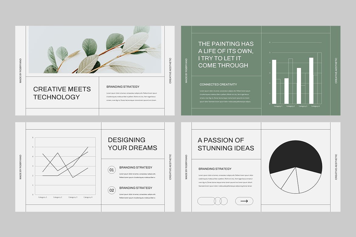 创意品牌PPT幻灯片模板下载 ESTER – Creative Brand Powerpoint 幻灯图表 第3张