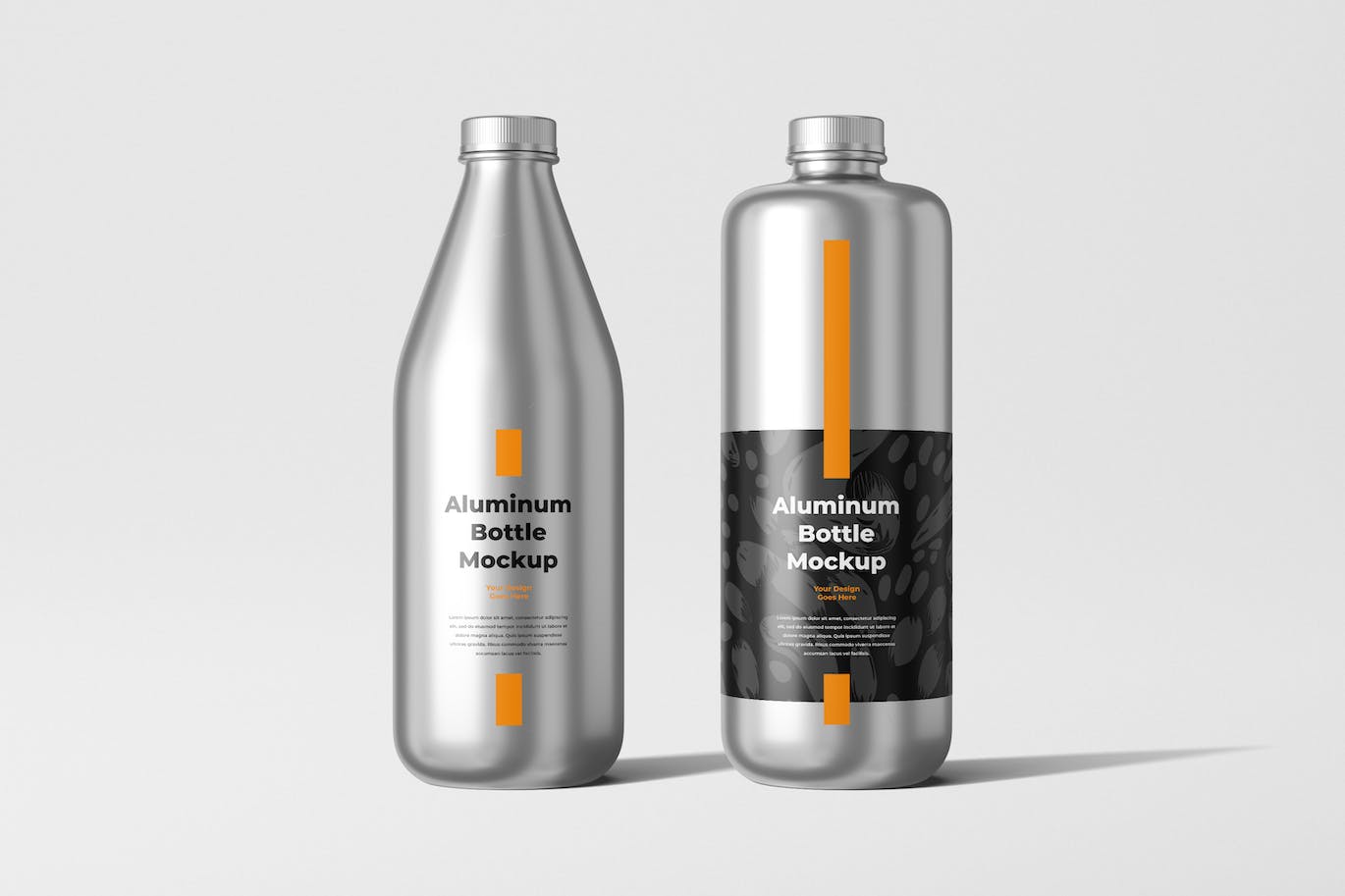 铝瓶饮水瓶包装设计样机 Aluminum Bottle Mockup 样机素材 第1张