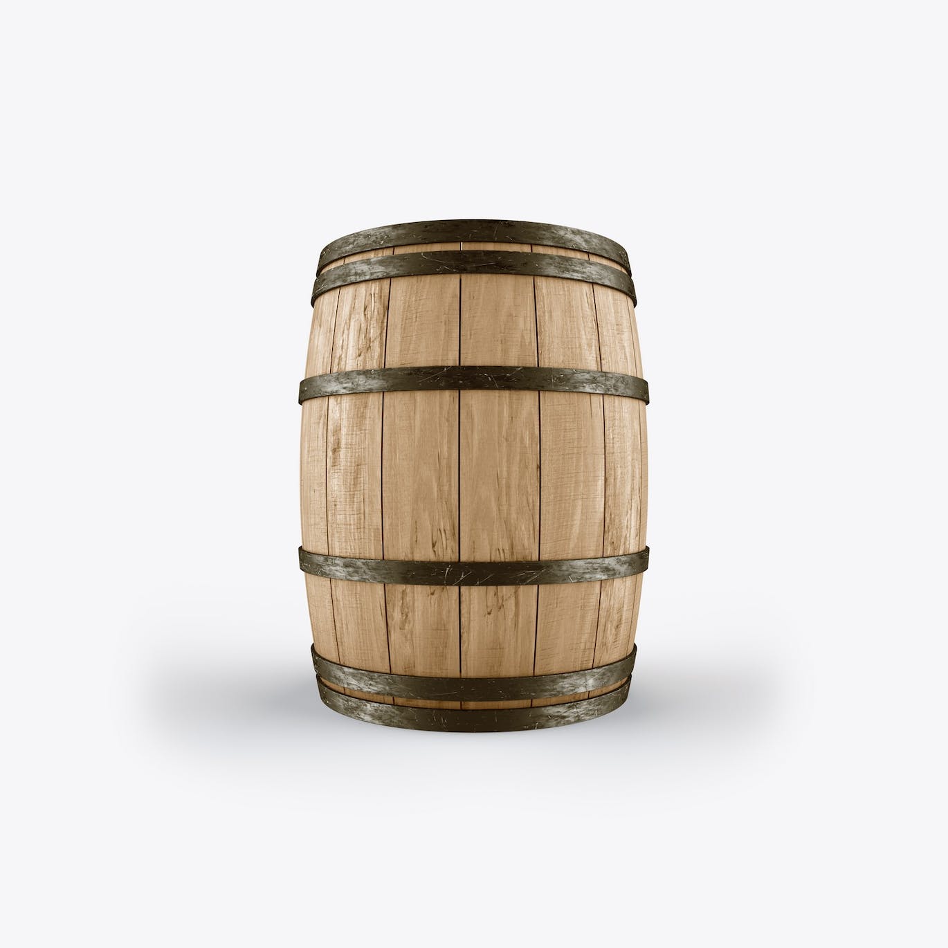 木桶酒桶Logo设计样机 Set Wooden Barrels Mockup 样机素材 第6张