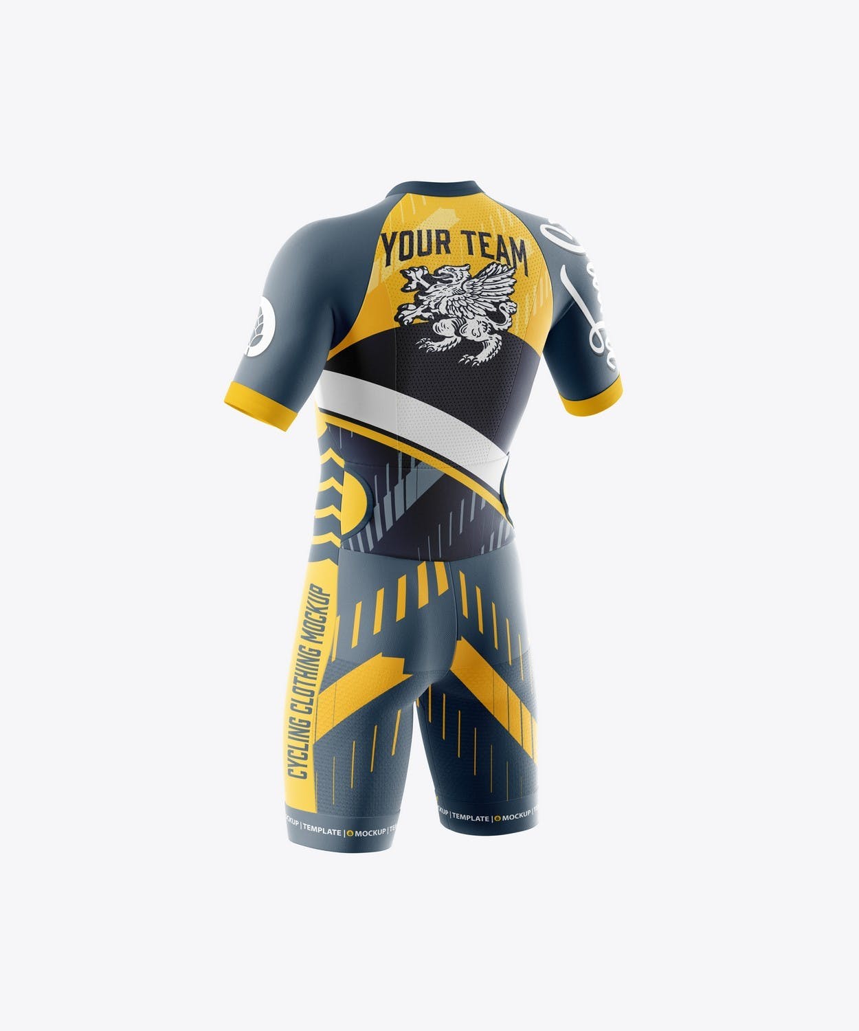 男子运动套装自行车服装品牌设计样机 Sport Cycling Suit for Men Mockup 样机素材 第10张