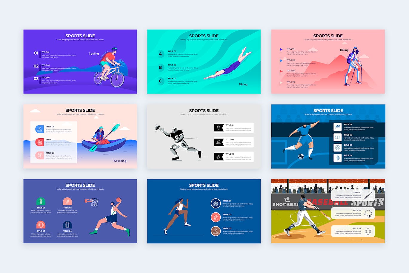 体育运动幻灯片信息图表设计AI矢量模板 Medical Sports Slides Illustrator Infographics 幻灯图表 第2张