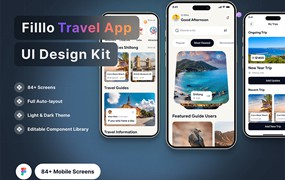 旅行App应用程序iOS UI设计套件