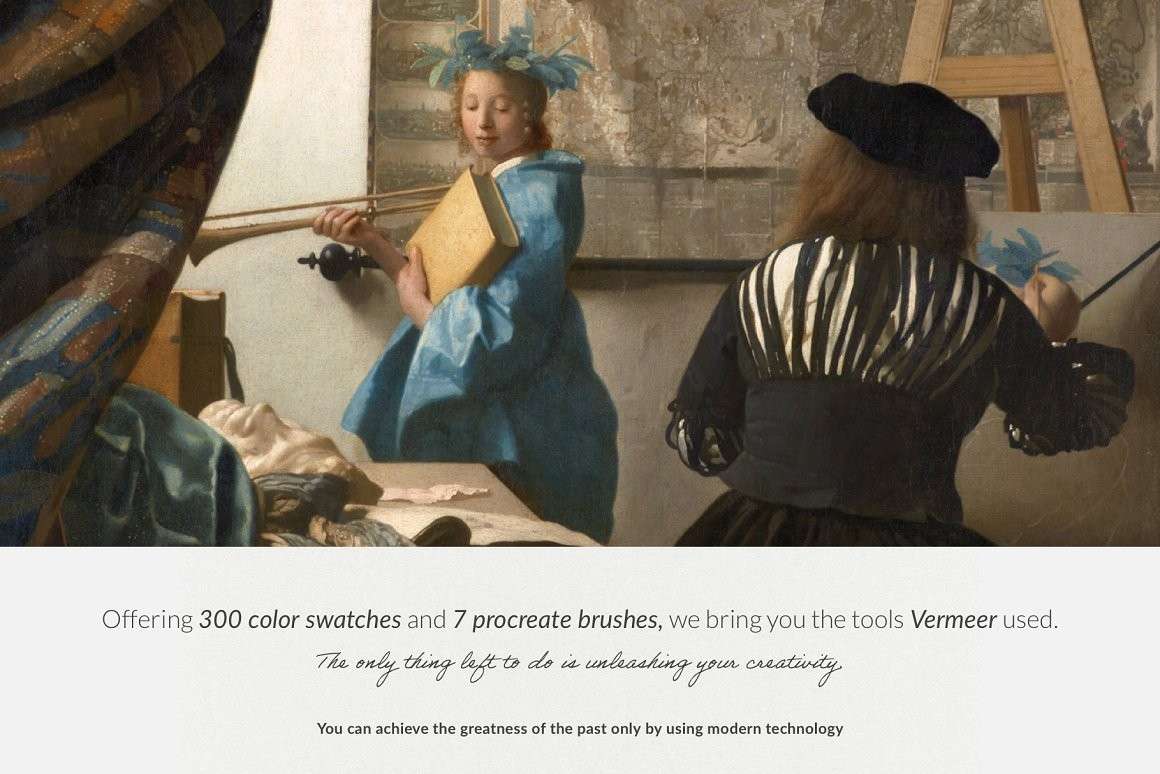 维米尔（Vermeer's）古典油画Procreate笔刷 笔刷资源 第2张