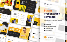 创意多彩演示文稿PPT模板 Bizgaz – Creative Colorful Powerpoint Template