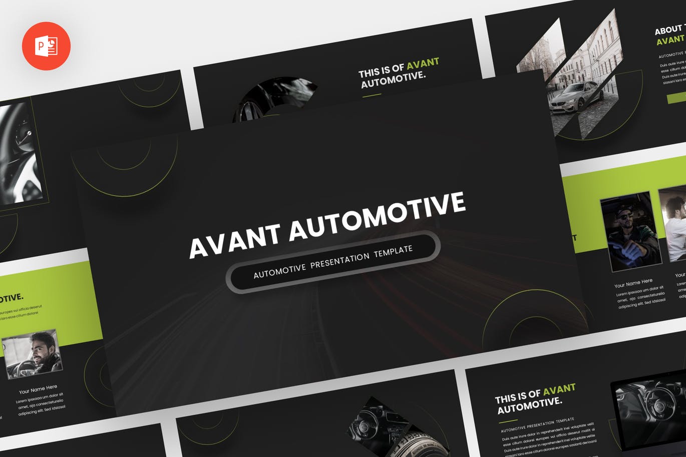 汽车品牌介绍PPT幻灯片模板素材 Avant – Automotive Powerpoint Template 幻灯图表 第1张