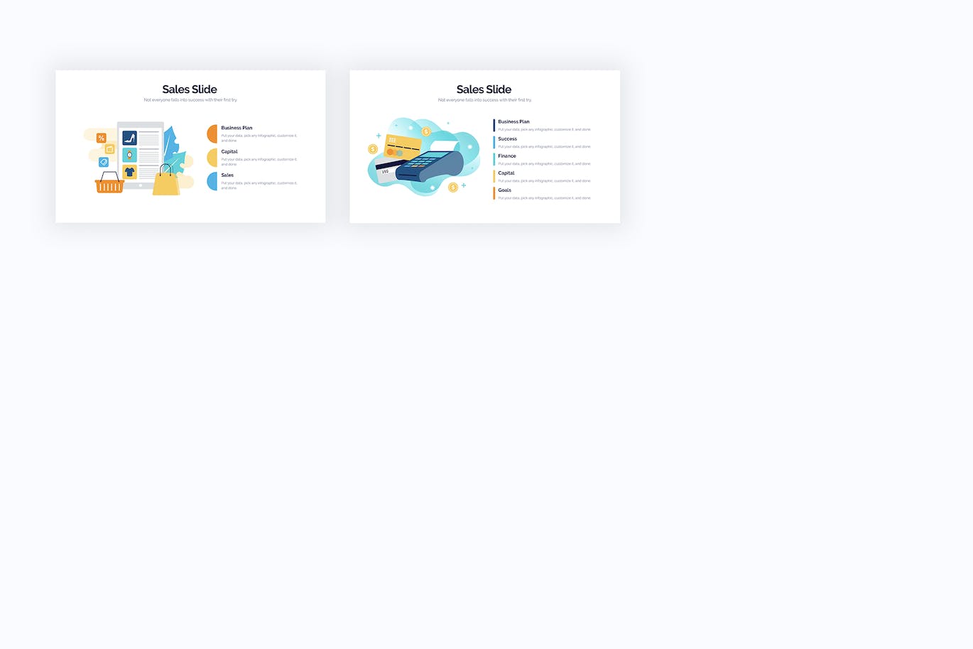 销售幻灯片信息图表设计AI矢量模板 Business Sales Slides Illustrator Infographics 幻灯图表 第4张