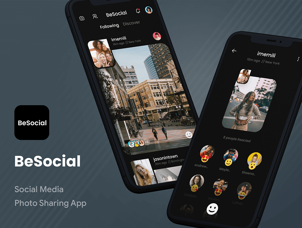 社交照片分享App应用UI套件 APP UI 第5张