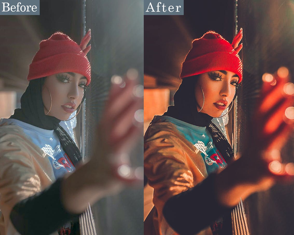 电影霓虹灯照片效果Photoshop动作 Cinematic Neon Portrait Photoshop Actions 插件预设 第3张