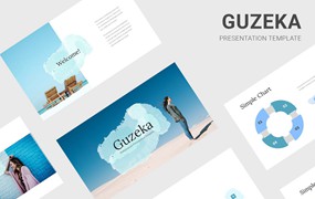 多用途蓝色幻灯片演示PPT模板 Guzeka – Multipurposes Blue Powerpoint Template