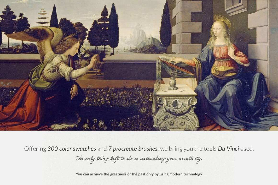 达芬奇（Da Vinci's）艺术油画Procreate笔刷 笔刷资源 第4张
