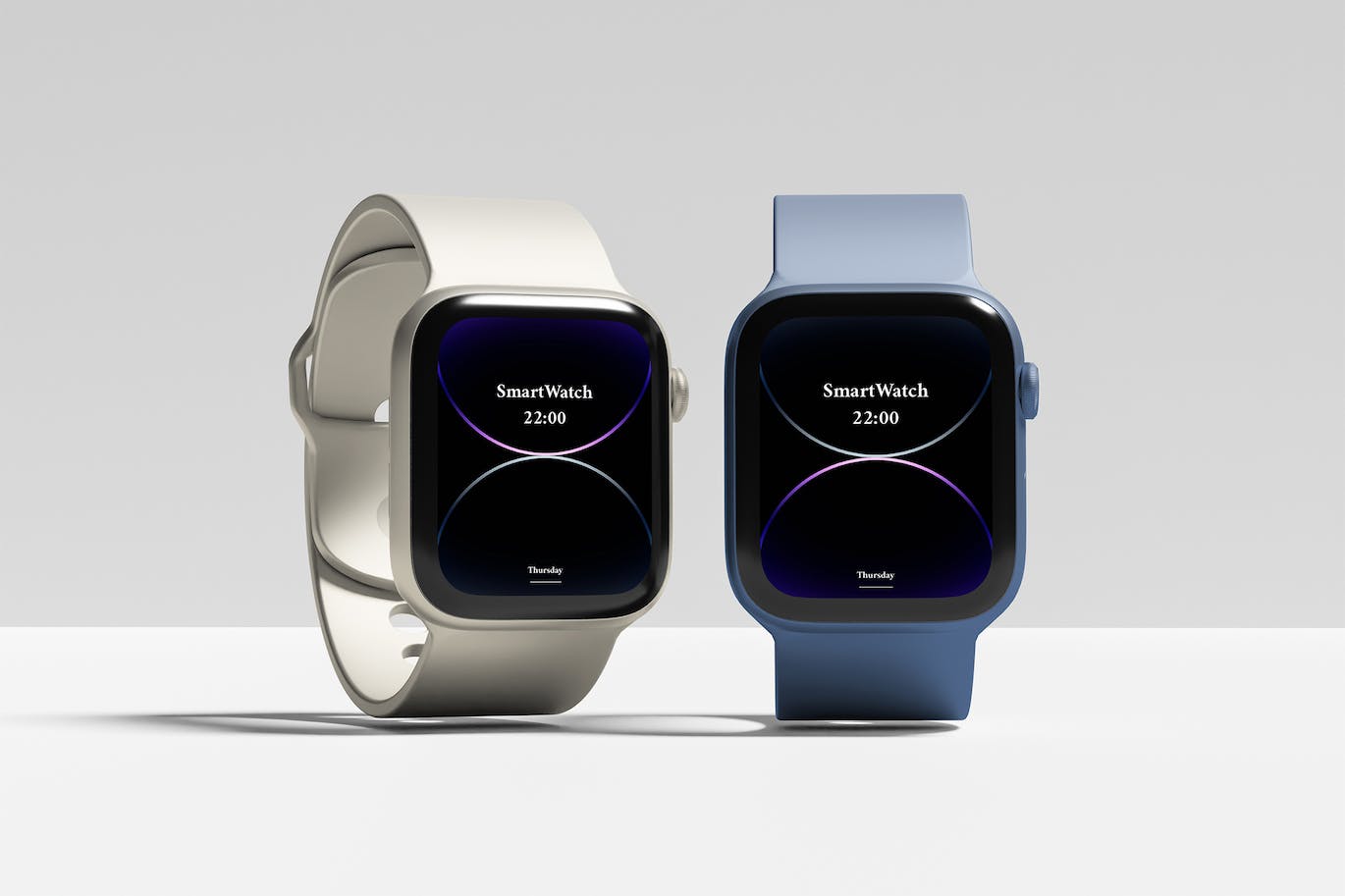 苹果手表watch屏幕展示样机 Smart Watch Mockup 样机素材 第1张