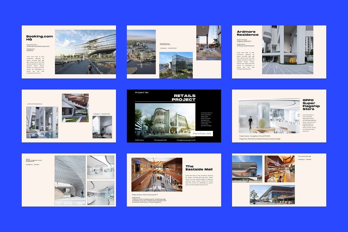 建筑体系结构Powerpoint模板 Balok – Architecture PowerPoint Template 幻灯图表 第4张