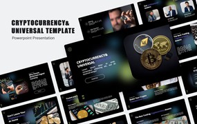 加密货币金融演示PPT模板 Cryptocurrency PowerPoint Template