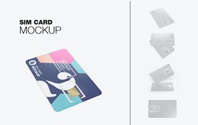 Sim手机卡品牌设计样机 Sim Card Mockup
