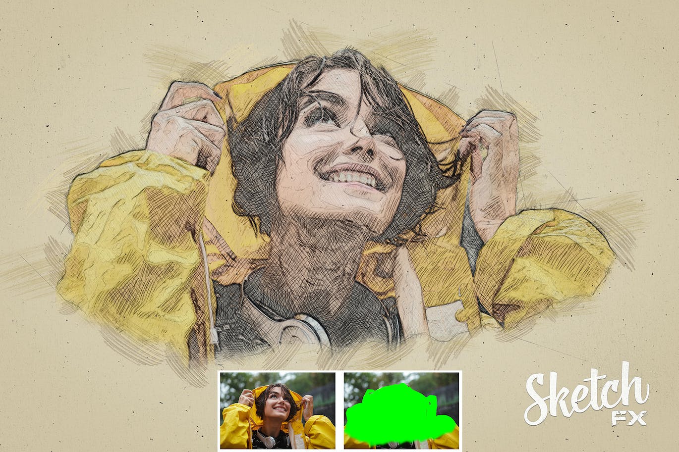 素描FX-照片效果PS插件 Sketch FX – Photo Effect Plugin 插件预设 第15张