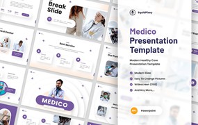 现代医疗保健PPT模板下载 Medico – Modern Healthcare Powerpoint Template