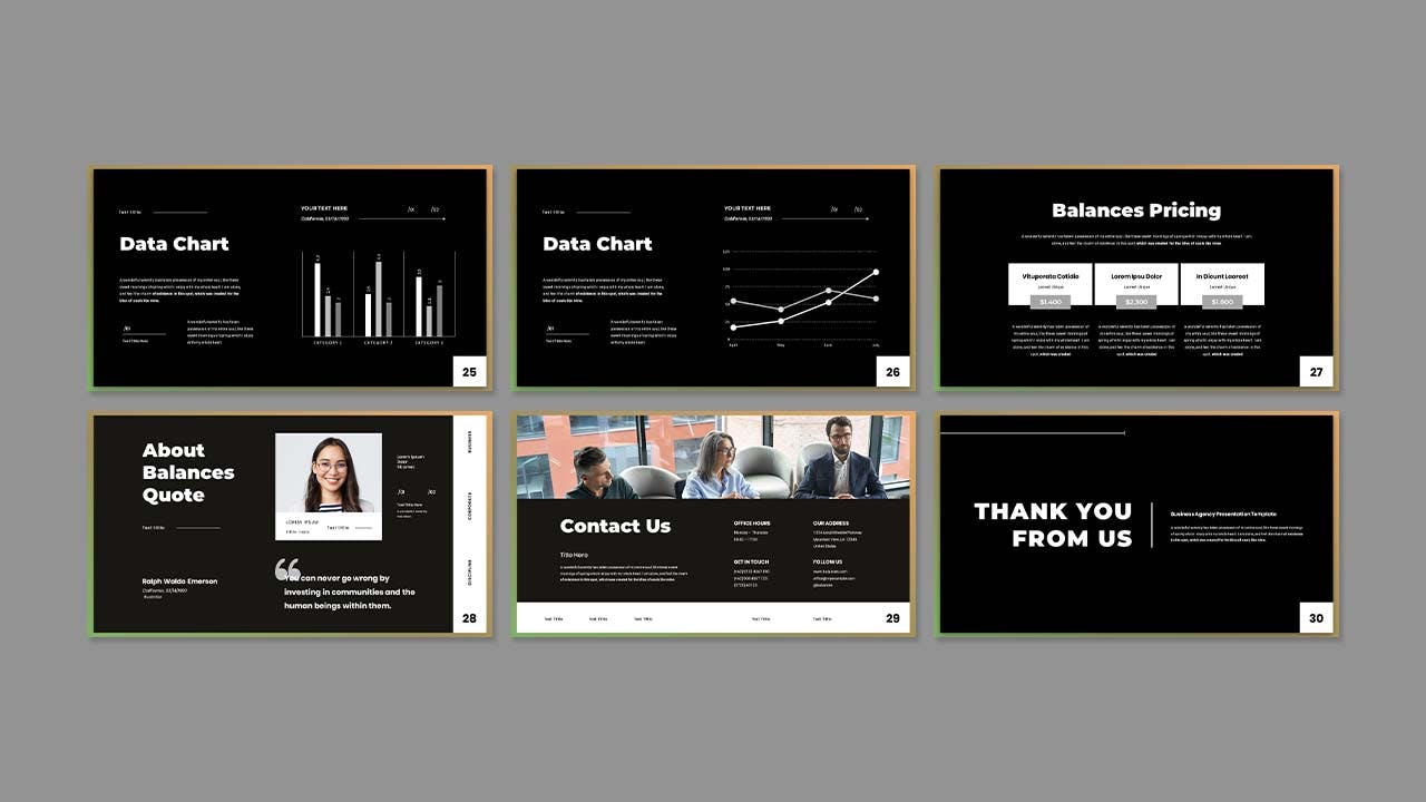 公司产品介绍PPT演示幻灯片模板 Balances Business Presentation PowerPoint Template 幻灯图表 第5张