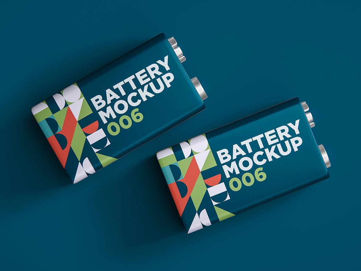 电池包装设计样机v6 Battery Mockup 006 样机素材 第2张
