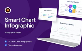 智能数据信息图表矢量模板 Smart Chart Infographic Asset Illustrator
