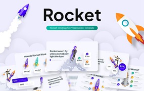 火箭信息图表PPT创意模板 Rocket Infographic PowerPoint Template