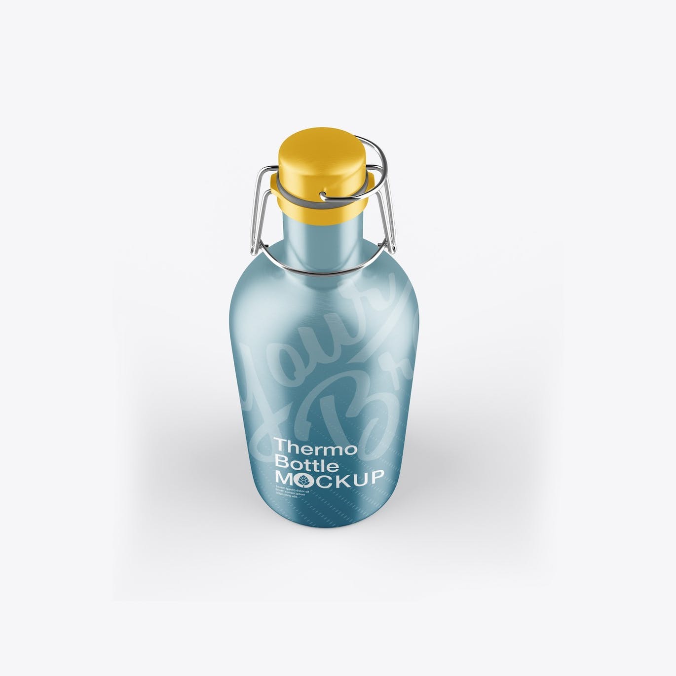 金属热水瓶包装设计样机 Thermo Bottle Mockup 样机素材 第9张