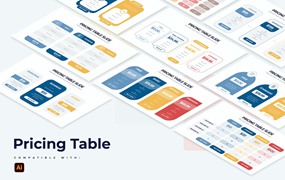 定价表信息图表矢量模板 Pricing Table Slides Illustrator Infographics