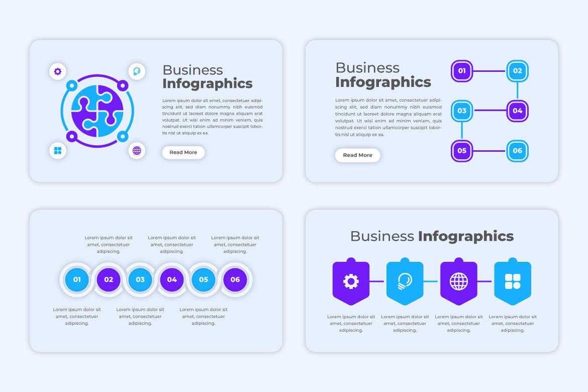现代流程步骤信息数据图表设计素材 Modern Infographics 幻灯图表 第2张