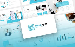 移动应用和SAAS业务Powerpoint模板下载 MockApps – Mobile App PowerPoint Template