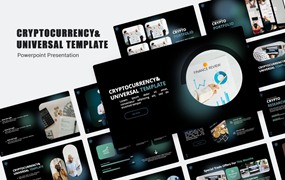 加密货币多用途PPT设计模板 Cryptocurrency PowerPoint Template
