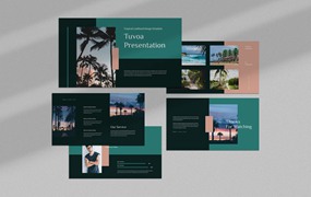 热带旅行Lookbook幻灯片演示PPT模板 Tuvoa : Tropical Lookbook Powerpoint Template
