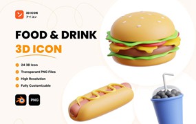 食物和饮料3D图标