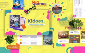 儿童世界PPT创意模板 Kidoes – Kids World Powerpoint Templates
