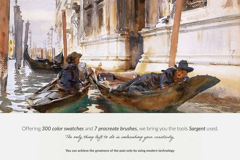 萨金特（Sargent）水彩油画Procreate笔刷 笔刷资源 第3张